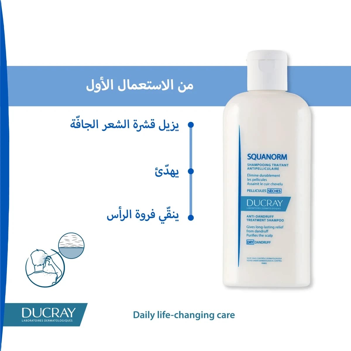 Ducray, Squanorm, Anti Dandruff Shampoo - 200 Ml (Image 2 of 5)