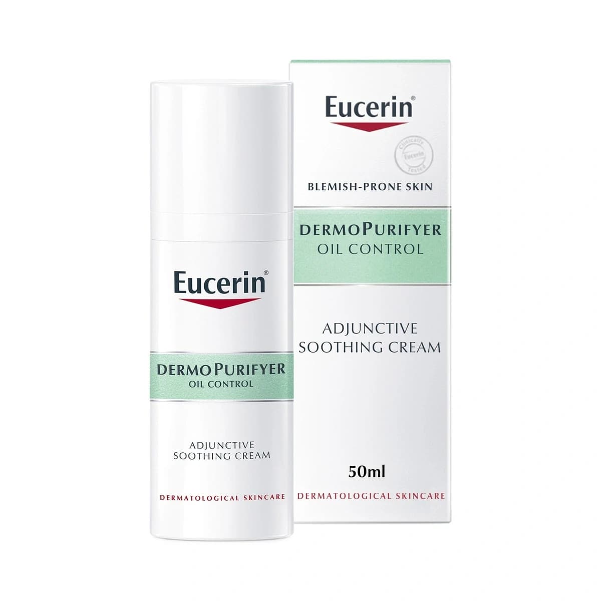 Eucerin, Dermopurifyer, Soothing Cream, For Acne - 50 Ml (Larawan 1 ng 5)