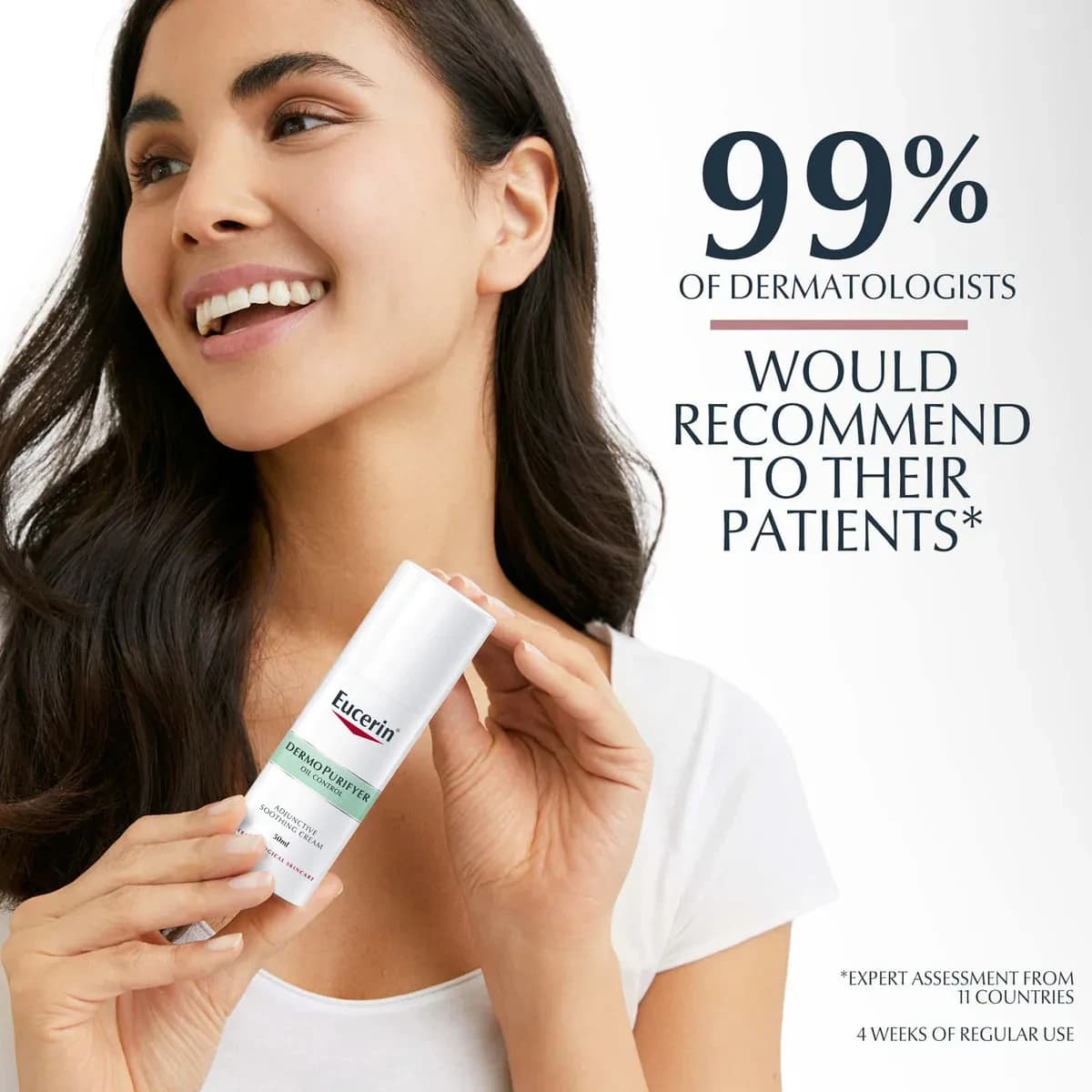 Eucerin, Dermopurifyer, Soothing Cream, For Acne - 50 Ml (Larawan 5 ng 5)