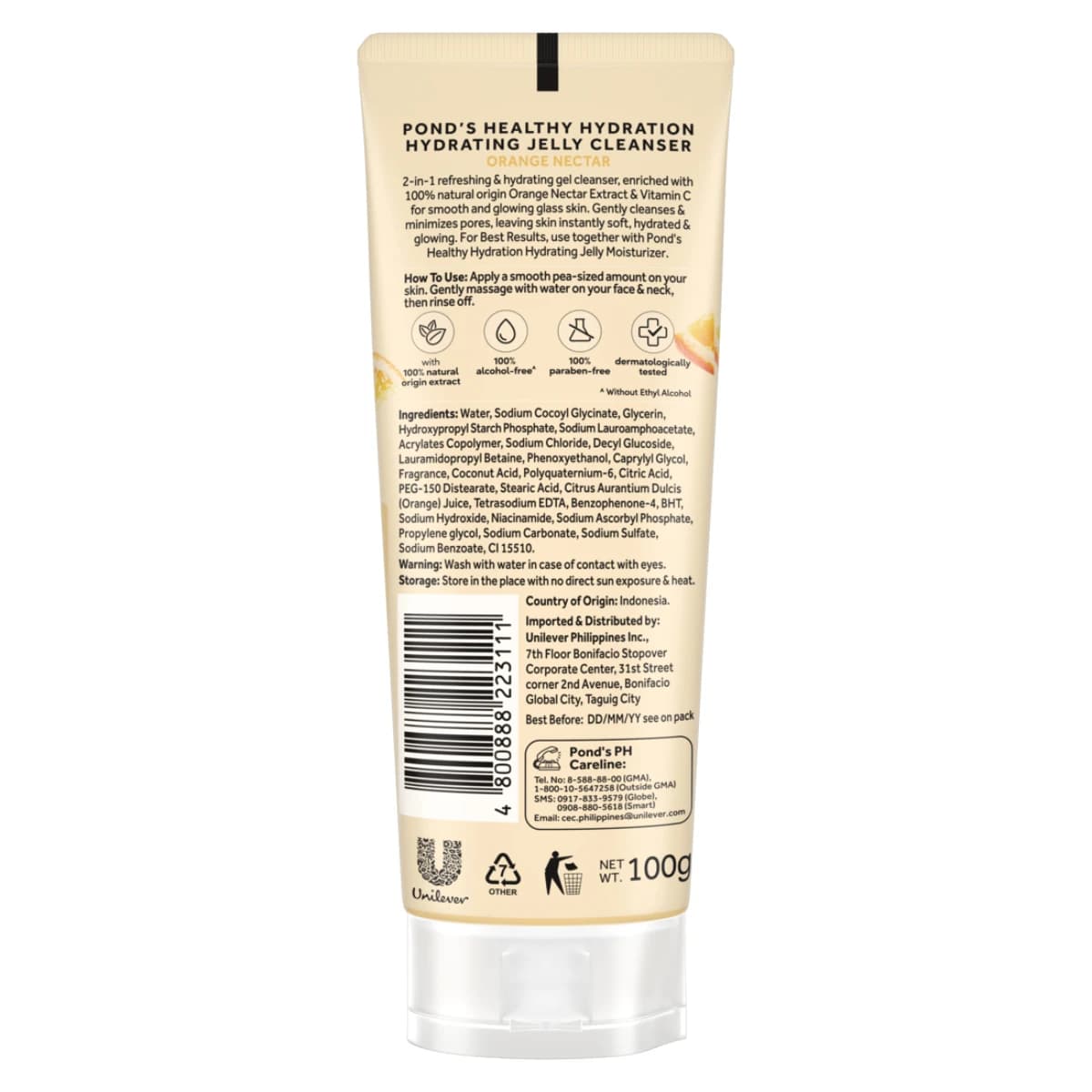 Ponds, Gel Cleanser With Vitamin C Hydrates The Skin - 100 Ml (Larawan 2 ng 5)
