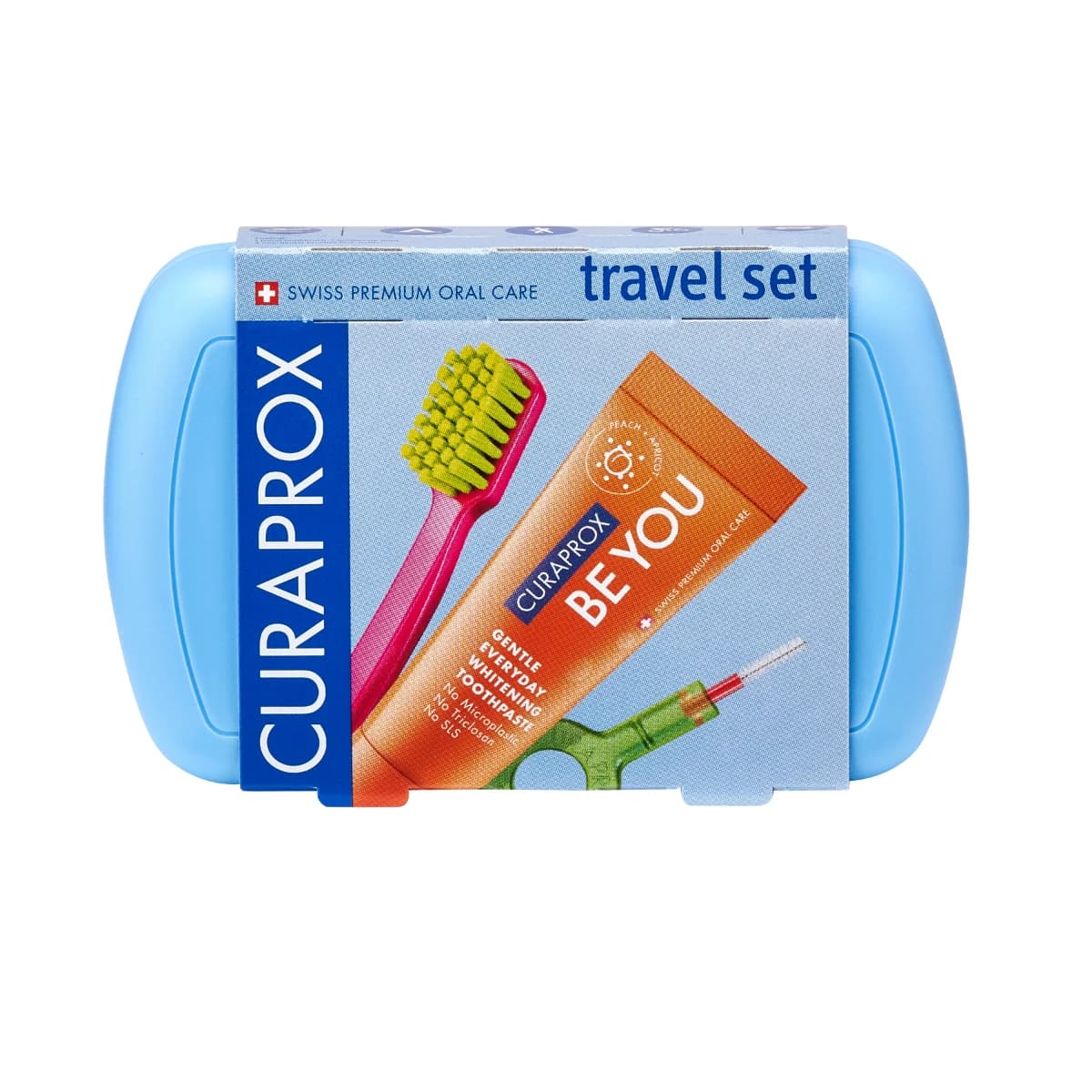 Curaprox, Travel Set, Para sa Dental Care, Blue - 1 Pc (Larawan 1 ng 3)