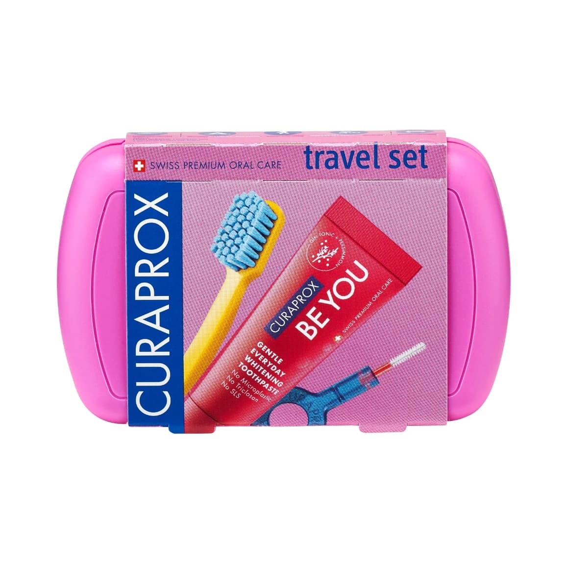Curaprox, Travel Set, Para sa Dental Care, Pink - 1 Pc (Larawan 1 ng 3)