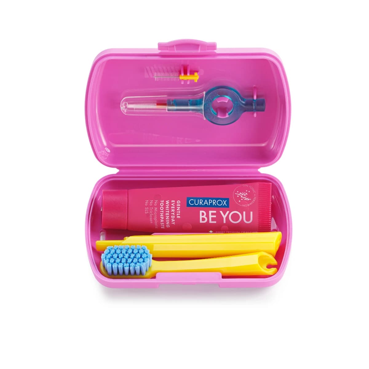 Curaprox, Travel Set, Para sa Dental Care, Pink - 1 Pc (Larawan 2 ng 3)
