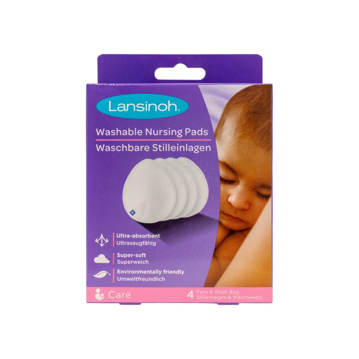 Lansinoh, Washable Nursing Pads Ultra Absorbent & Soft - 4 Pcs (Image 2 of 2)