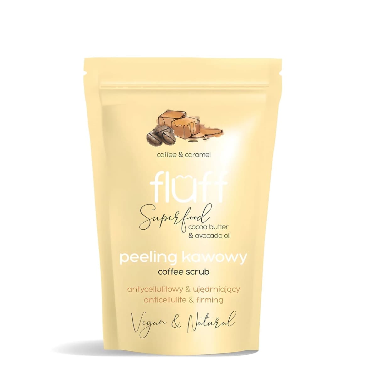 Fluff, Body Scrub, With Coffee & Caramel - 100 Gm (Larawan 1 ng 1)