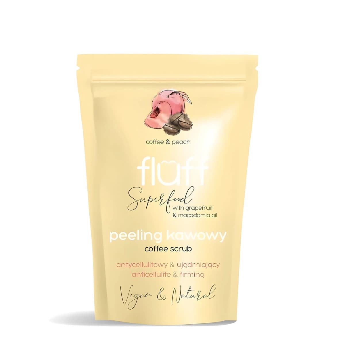 Fluff, Body Scrub, With Coffee & Peach - 100 Gm (Larawan 1 ng 1)