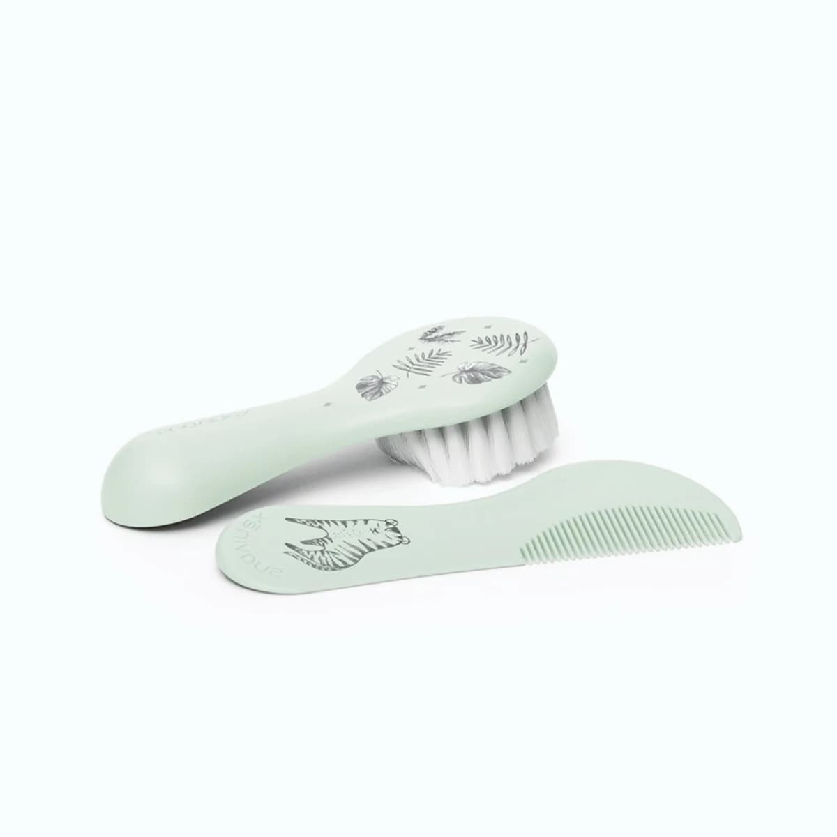 Suavinex, Brush & Comb Set From 0-6 Months Green - 1 Kit (Larawan 1 ng 2)