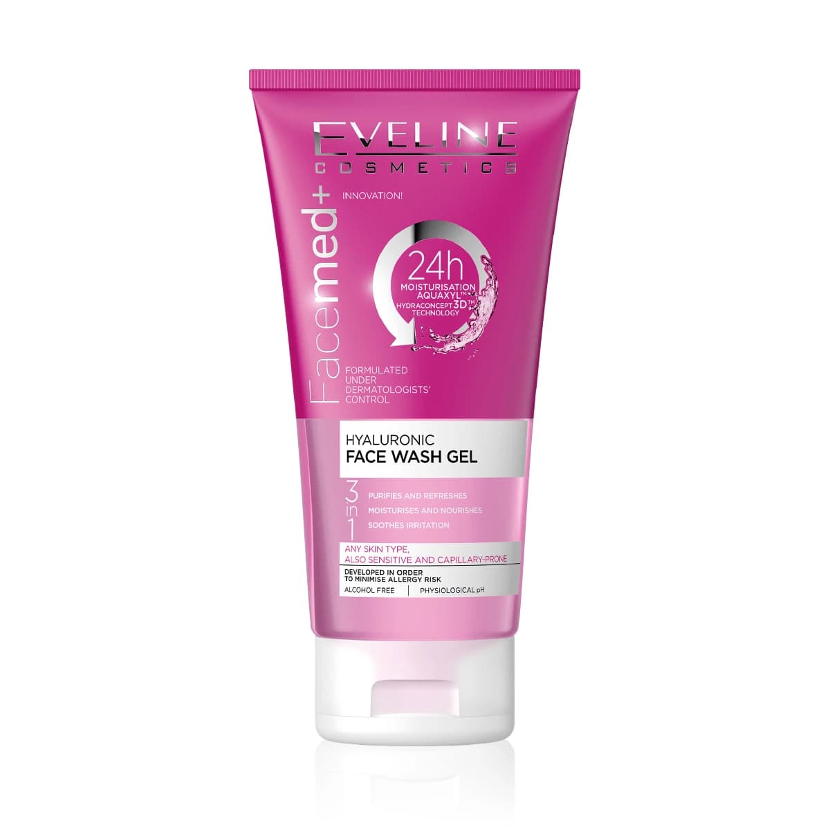 Eveline, Face Wash Gel, With Hyaluronic Acid - 150 Ml (Larawan 1 ng 1)