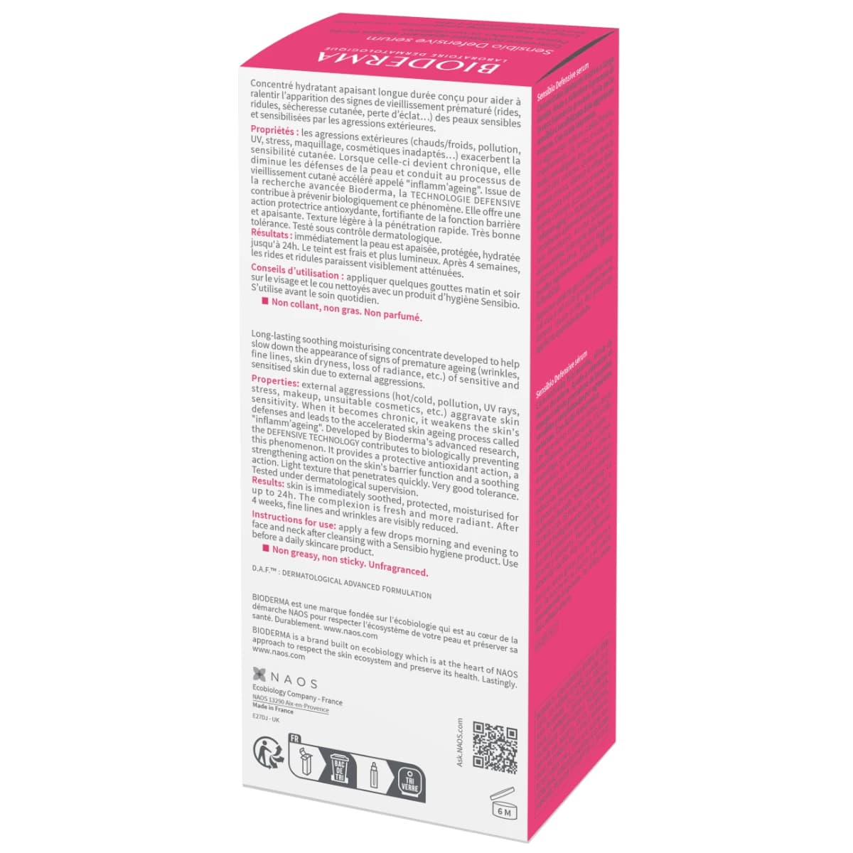 Bioderma, Sensibio, Defensive Serum, Soothing Moisturizing Concentrate - 30 Ml (Larawan 2 ng 3)