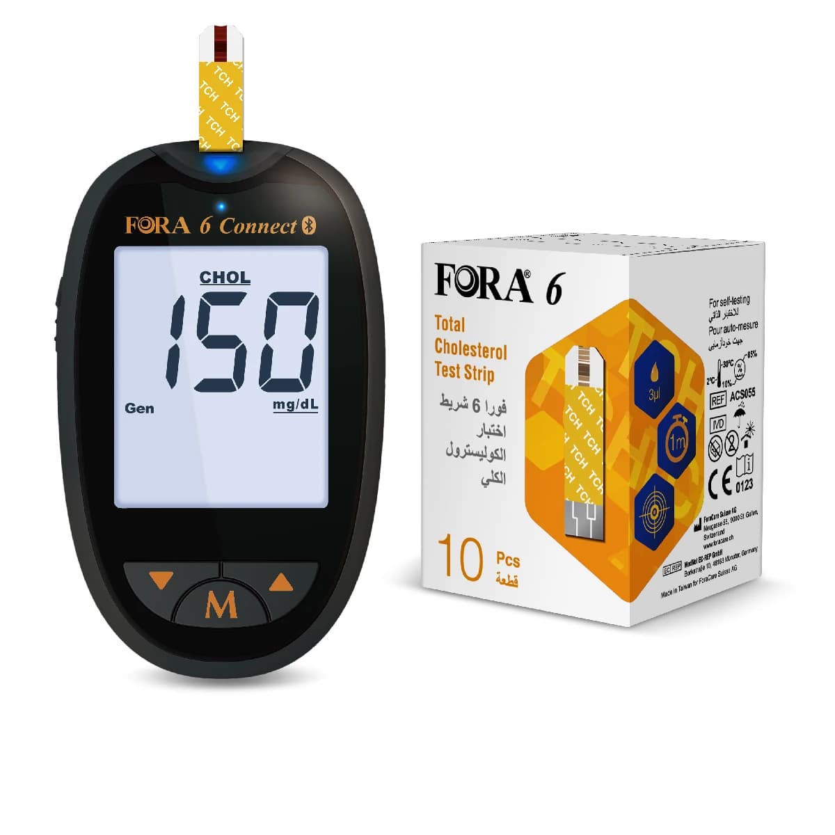 Fora 6, Total Cholesterol Test Strips - 10 Pieces (Image 2 of 2)