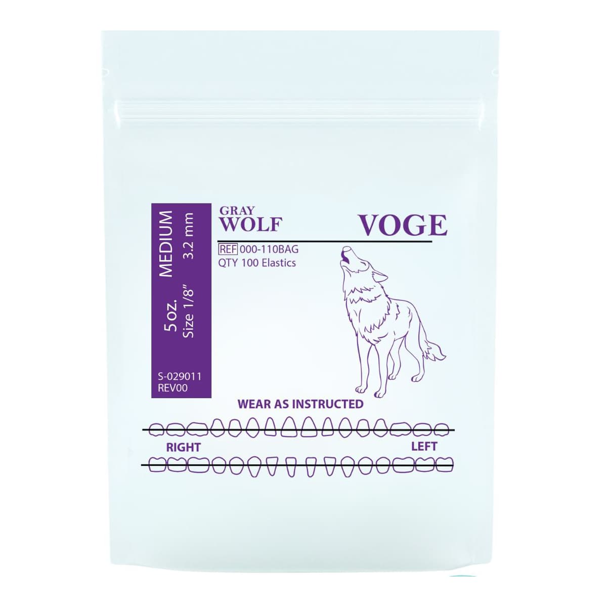 Voge, Ortho Elastic Bands, Size 1/8 - 100 Pcs (Image 2 of 2)