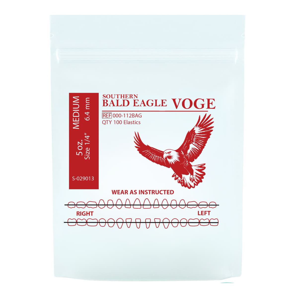 Voge, Ortho Elastic Bands, Size 1/4, Medium - 100 Pcs (Image 2 of 2)