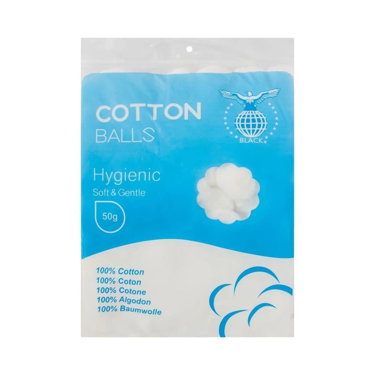 Black, Cotton Balls, 50 Gm (Image 1 of 3)