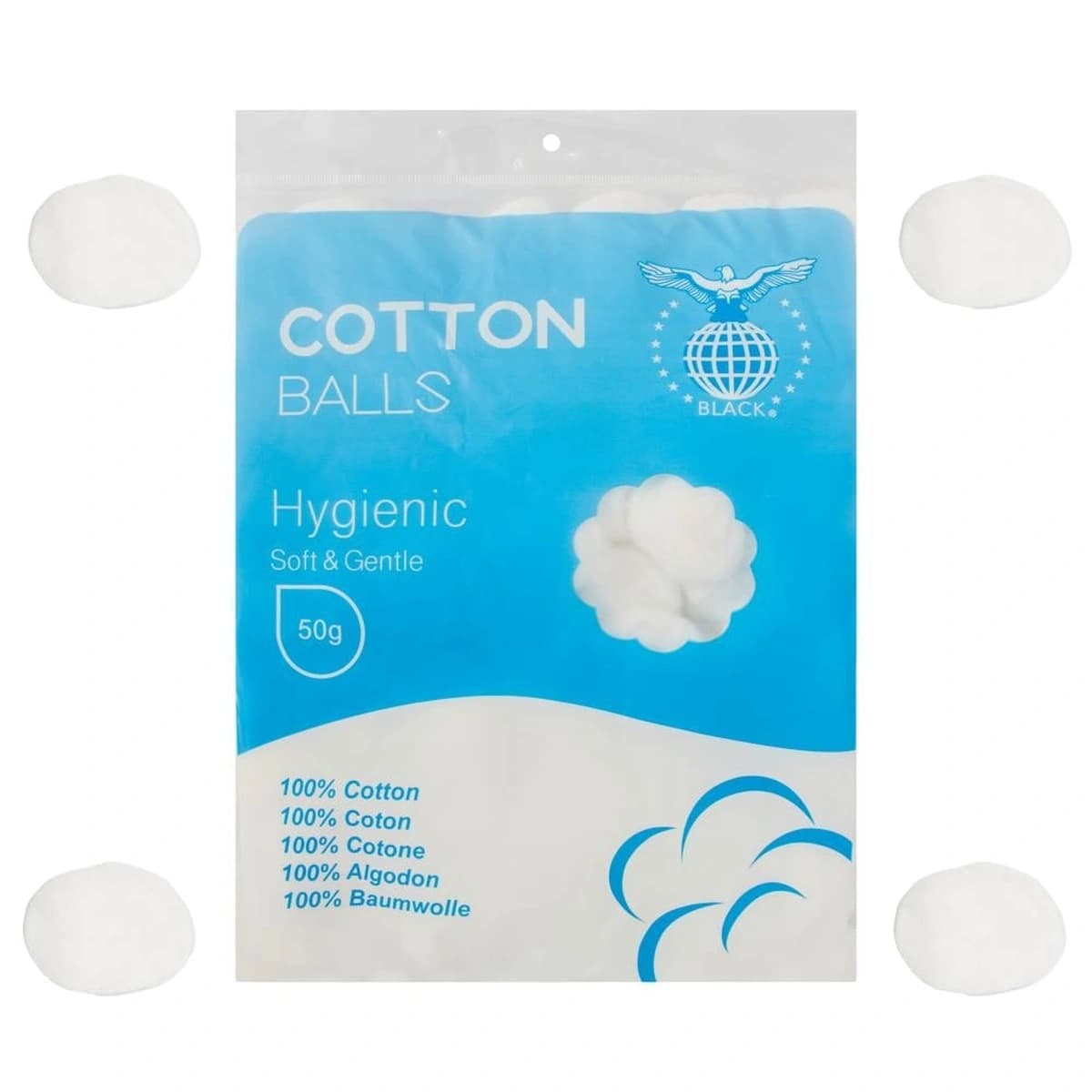 Black, Cotton Balls, 50 Gm (Image 3 of 3)