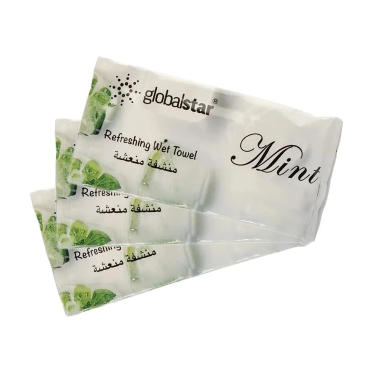 Global Star, Wet Face Towel Refreshing With Mint - 1 Pc (Larawan 2 ng 2)