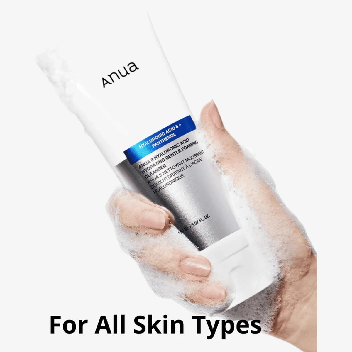 Anua, Foam Cleanser, With Hyaluronic & Panthenol - 150 Ml (Image 2 of 3)