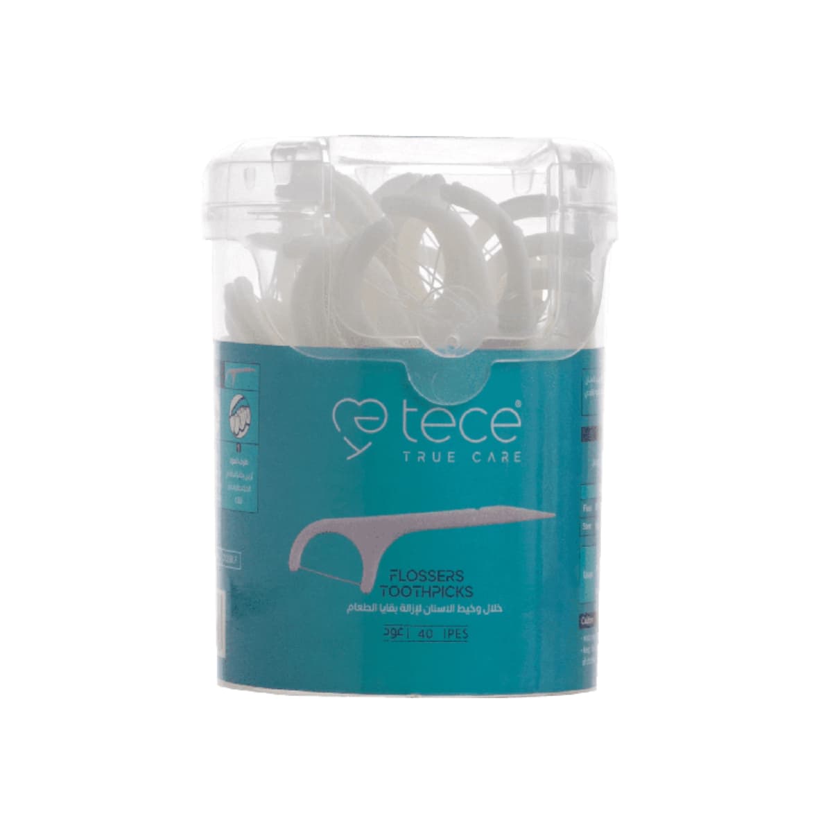Tece, Flossers Toothpicks, Plastic, 2802 - 40 Pcs (Larawan 1 ng 1)