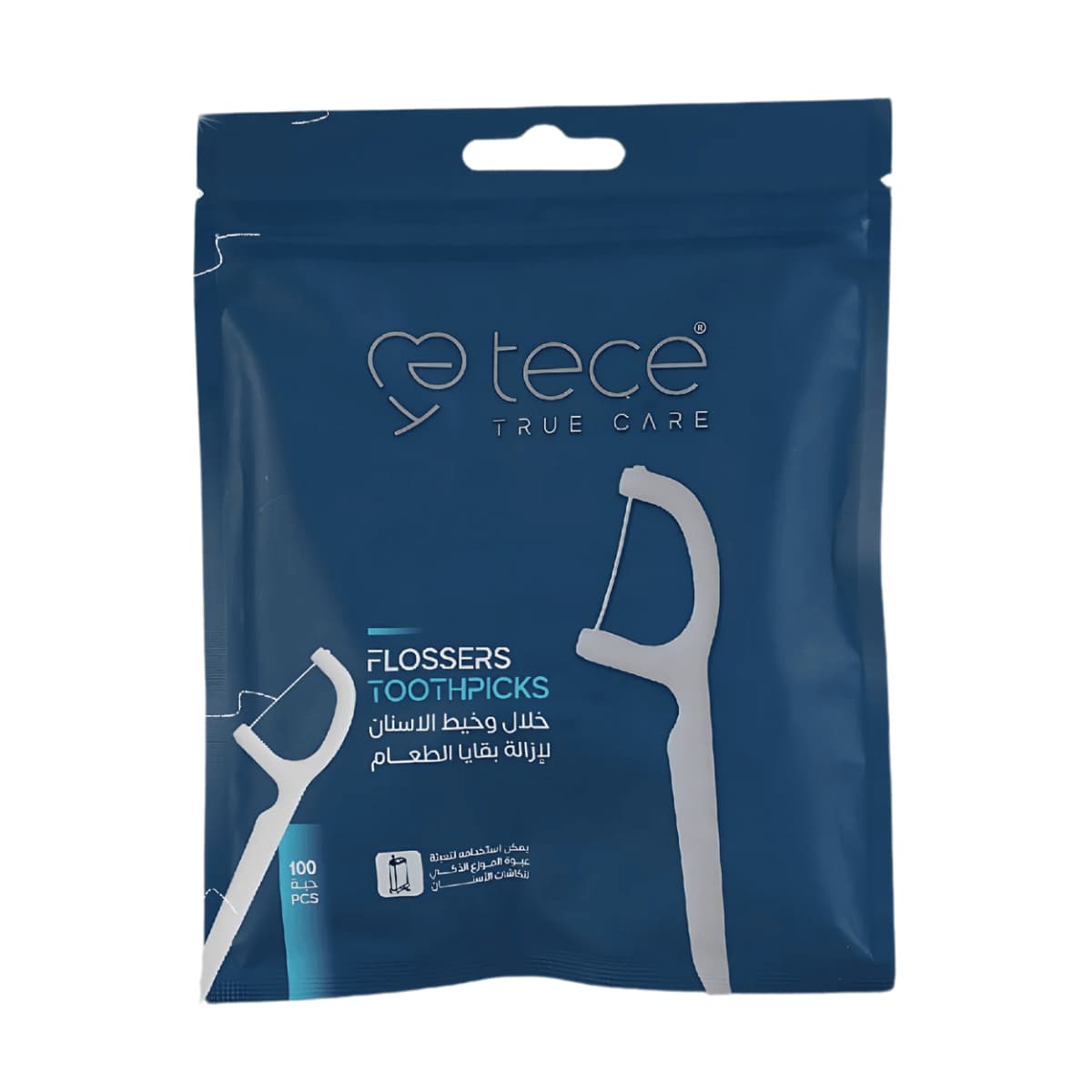 Tece, Flossers Toothpicks, With Dental Floss - 100 Pieces (Larawan 1 ng 1)