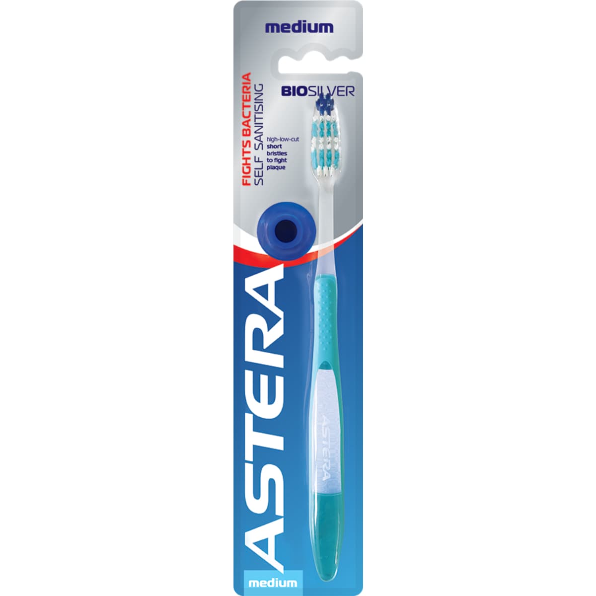 Astera, Toothbrush, Bio Silver, Medium - 1 Pc (Larawan 1 ng 1)