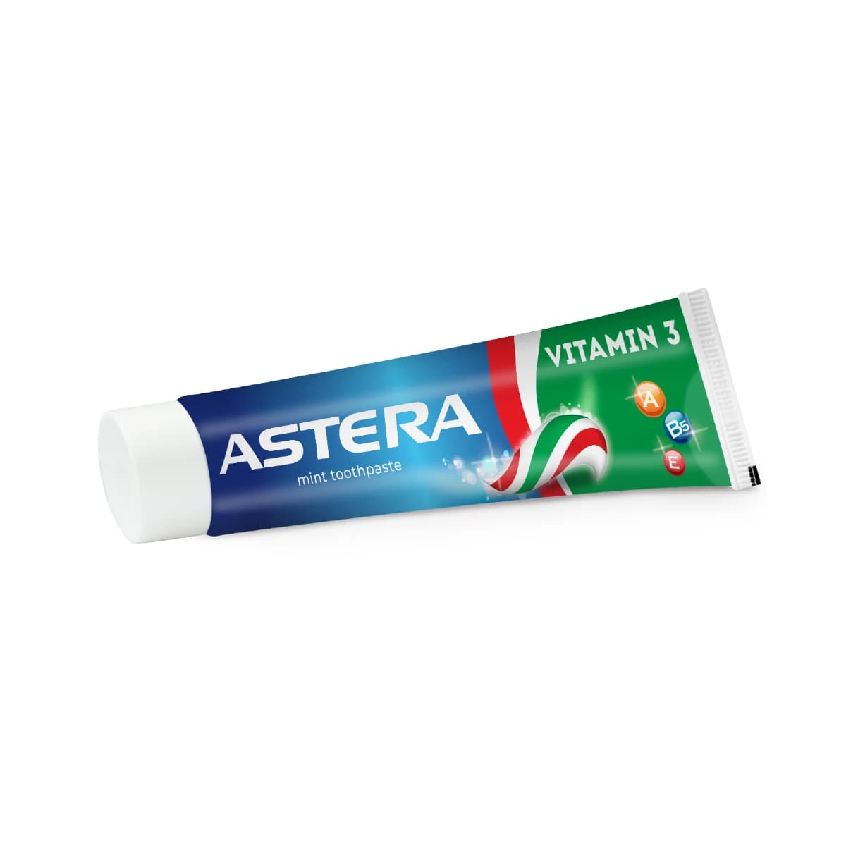 Astera, Toothpaste, With Vitamine 3, A & B5 & E - 110 Gm (Larawan 1 ng 2)
