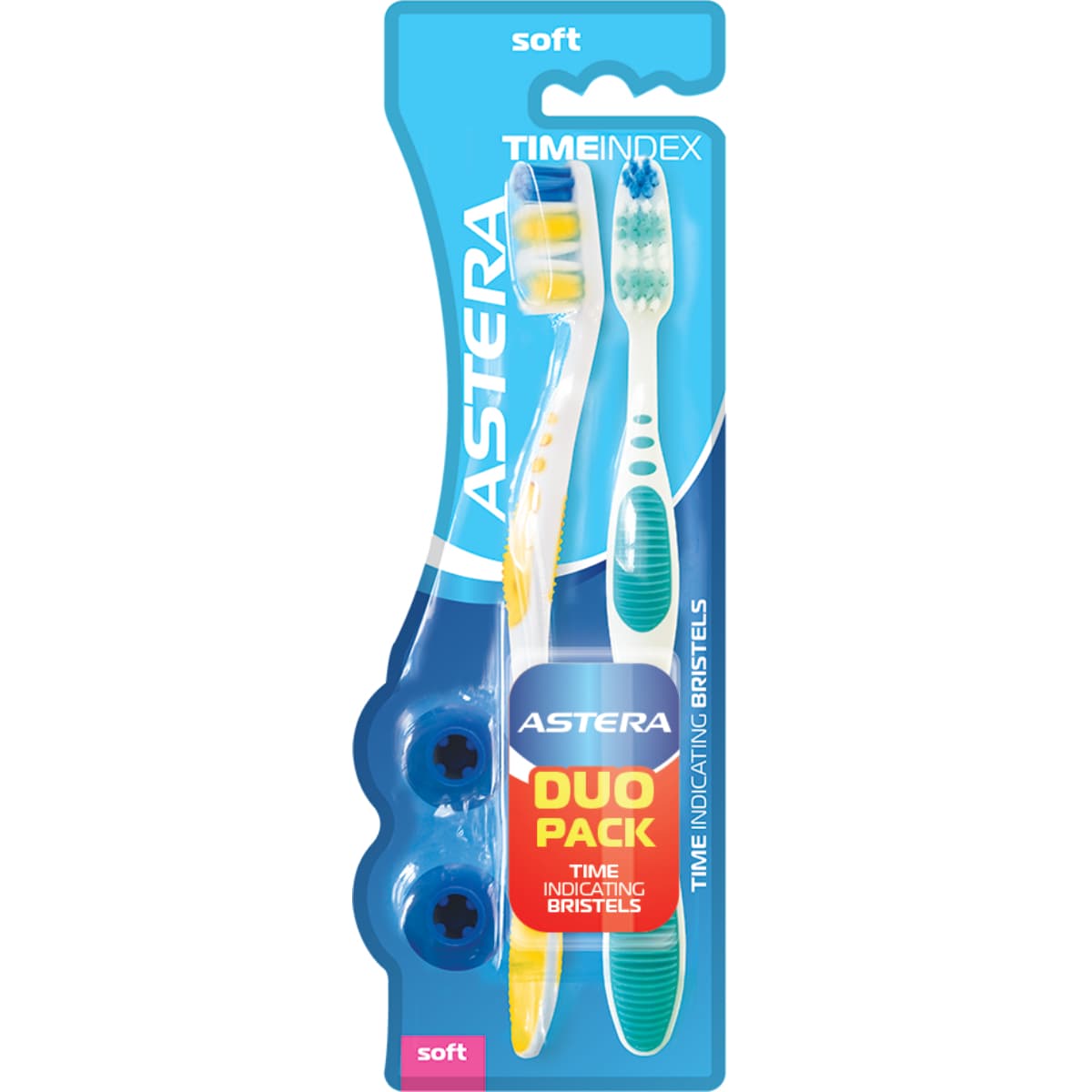 Astera, Toothbrush, Time Index, Soft - 2 Pcs (Larawan 1 ng 1)