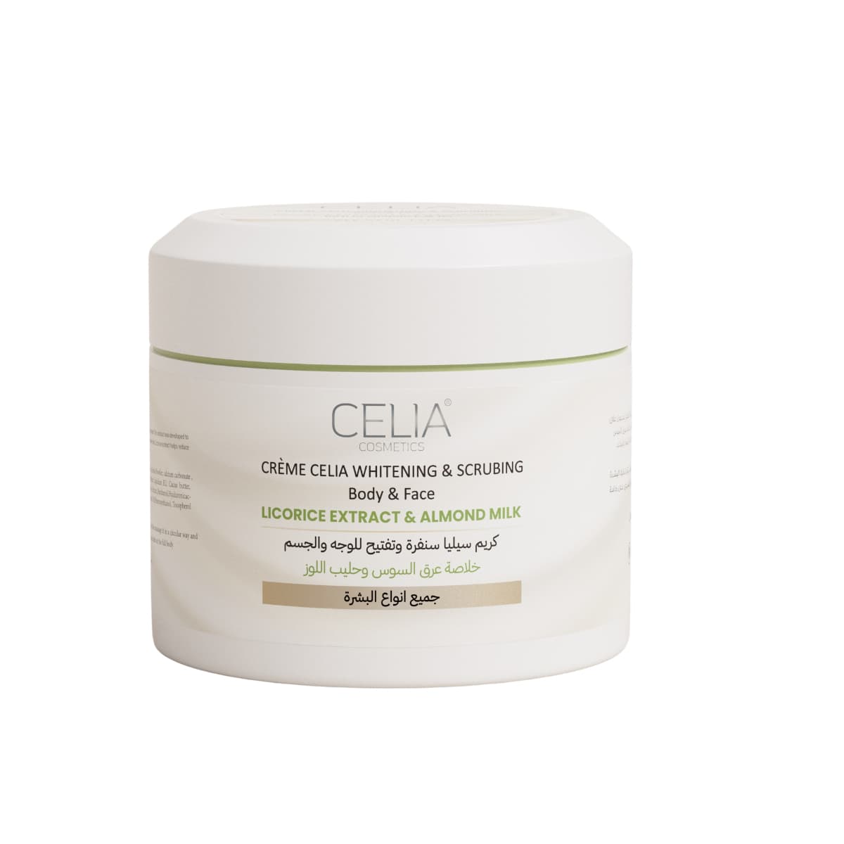 Celia, Cream, Whiting & Scrubbing, Body & Face, Licorice & Almond - 500Gm (Image 1 of 1)