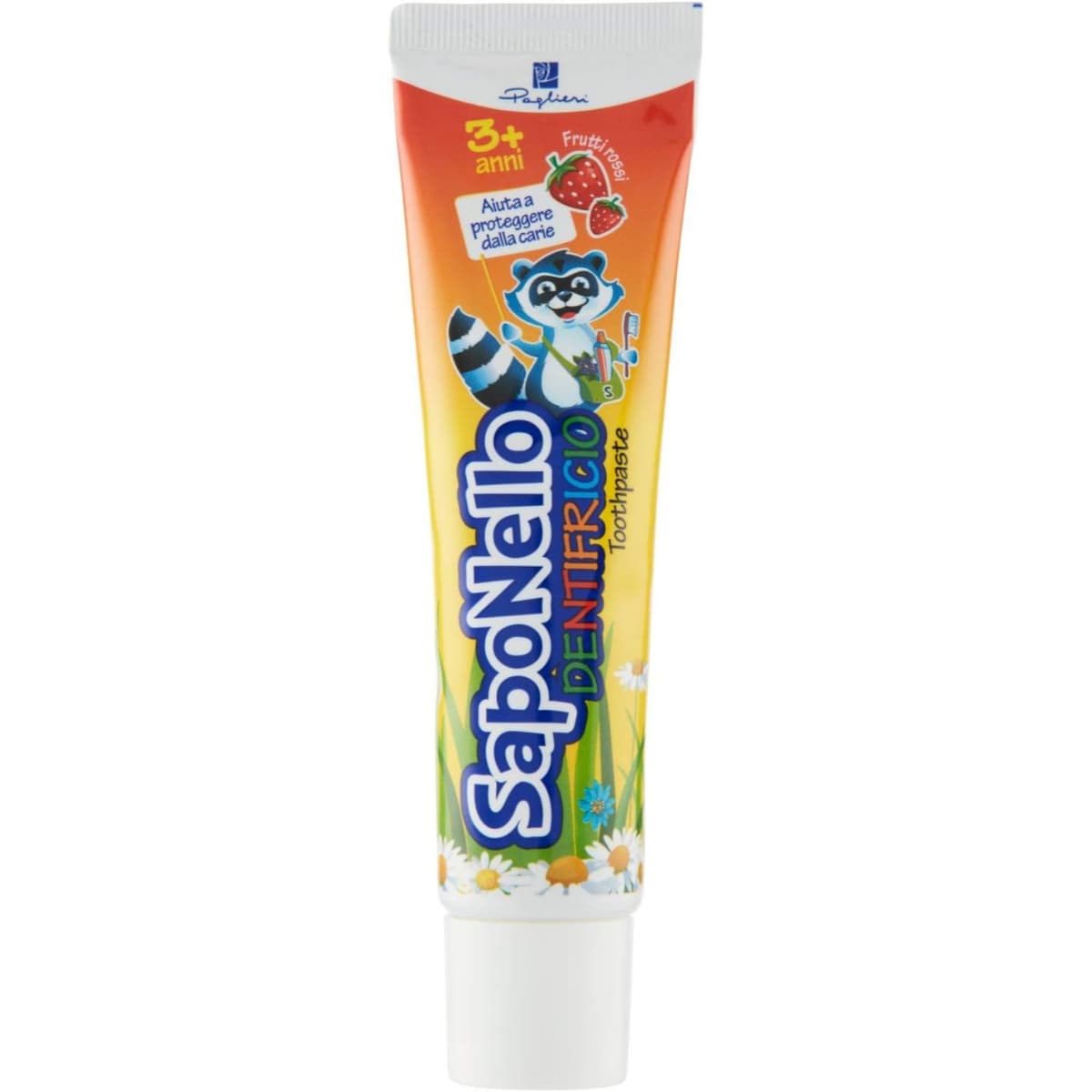 Saponello, Toothpaste +3 Years Strawberry - 75 Ml (Larawan 1 ng 1)