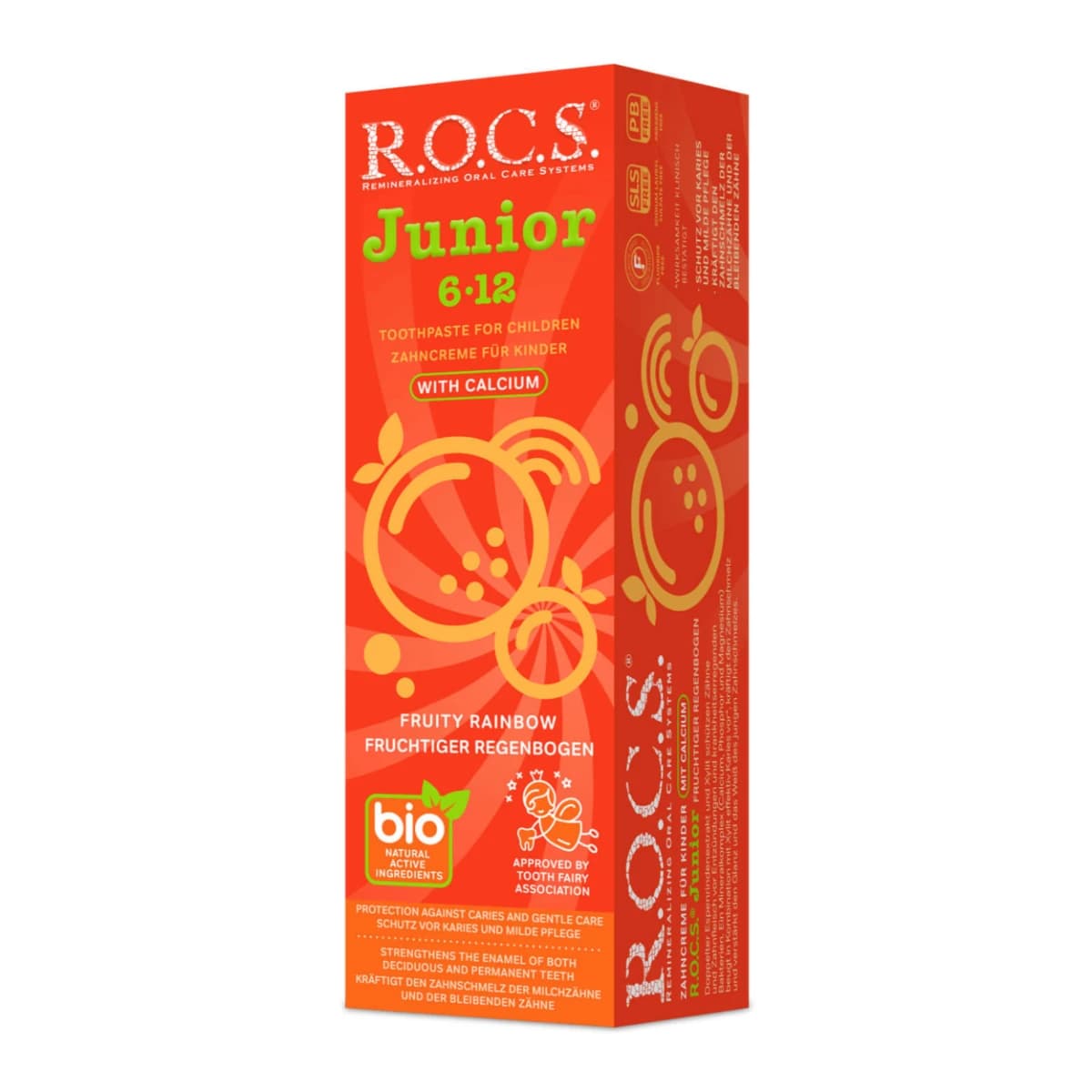 R.O.C.S, Toothpaste Junior Fruity Rainbow, 6-12 Year - 1 Pc (Larawan 1 ng 2)