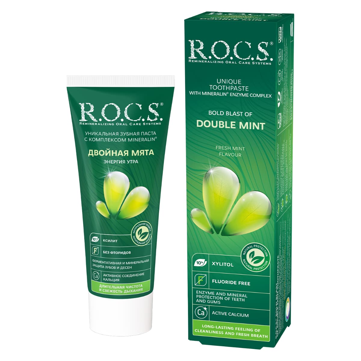 R.O.C.S, Toothpaste With Double Mint - 74 Gm (Larawan 2 ng 2)