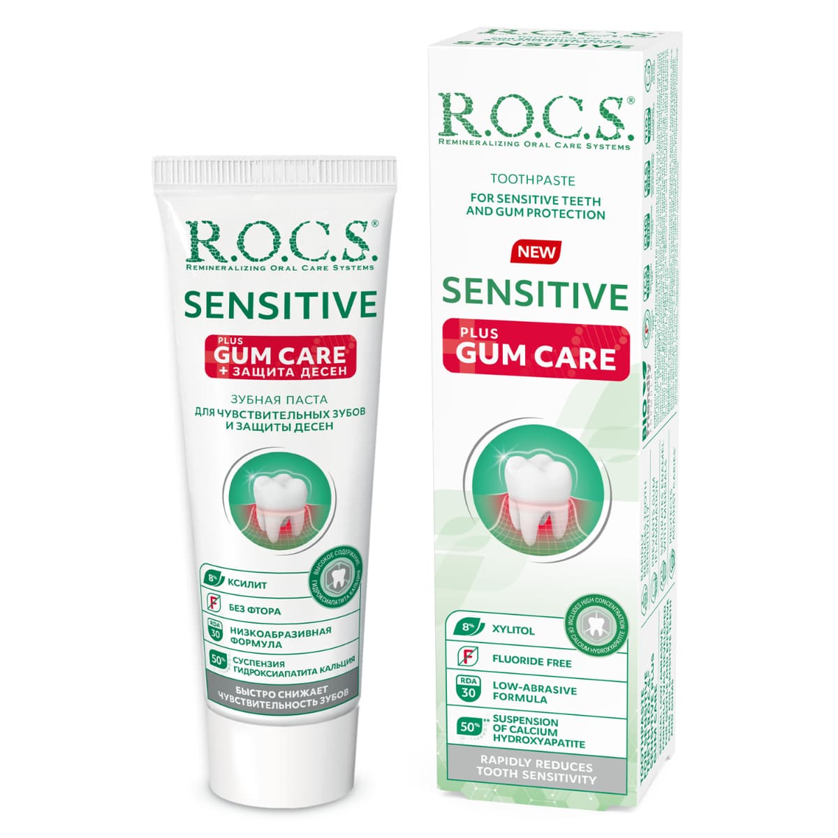 R.O.C.S, Toothpaste For Sensitive Teeth Plus Gum Care - 94 Gm (Larawan 2 ng 2)