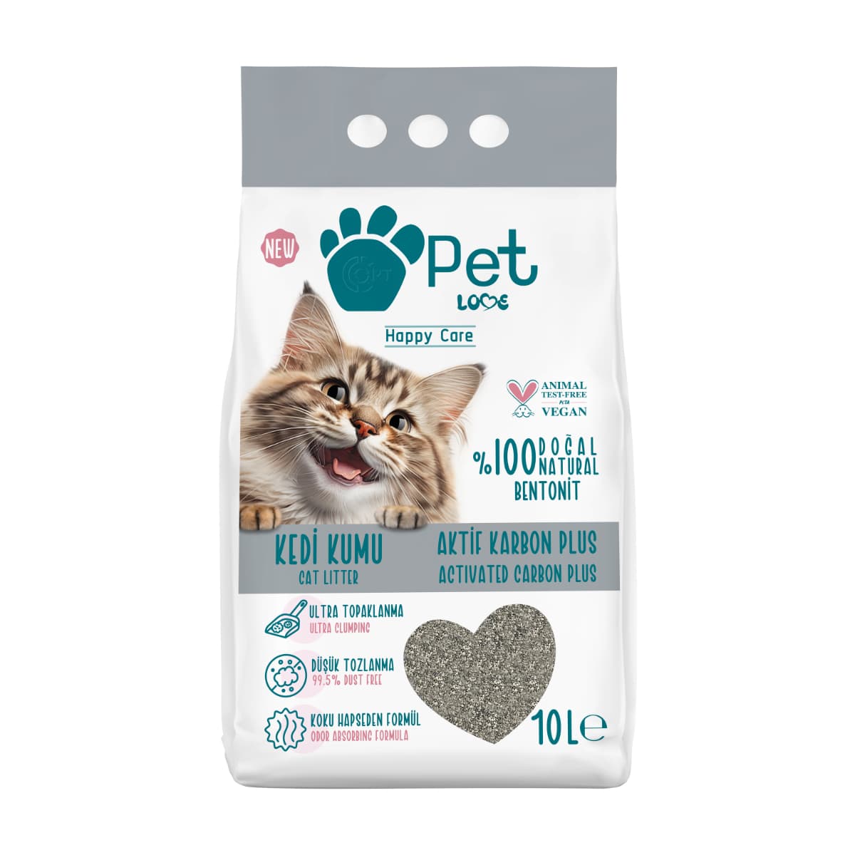 Pet Love, Cat Litter, Active Carbon - 10 L (Image 2 of 2)