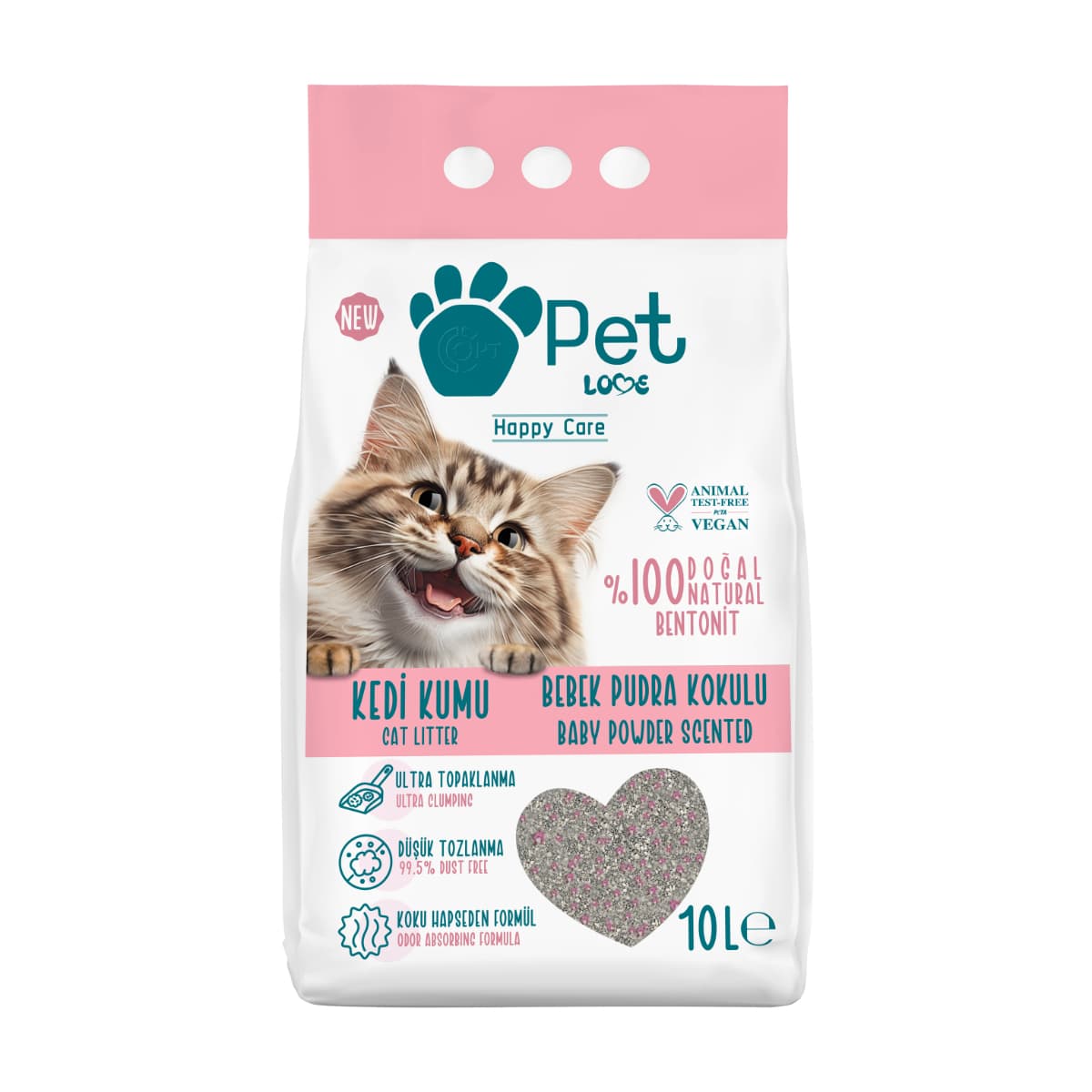 Pet Love, Cat Litter, Baby Powder Scented - 10 L (Image 2 of 2)