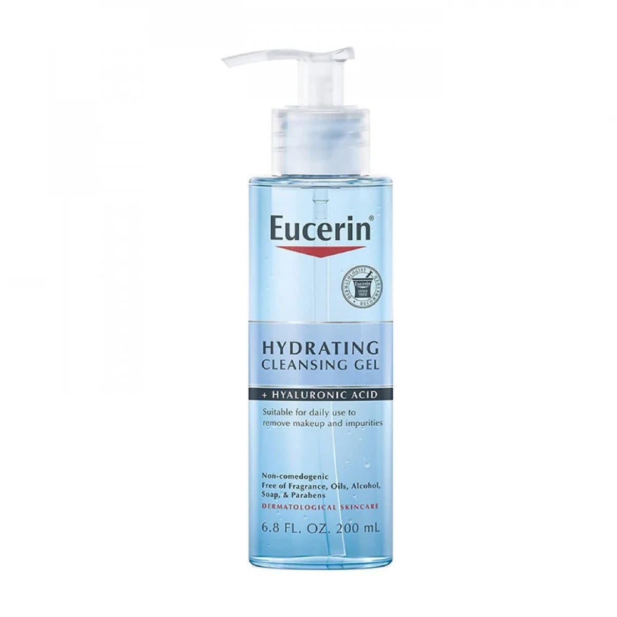 Eucerin, Cleansing Gel, Hydrating, With Hyaluronic Acid - 200 Ml (Larawan 1 ng 1)