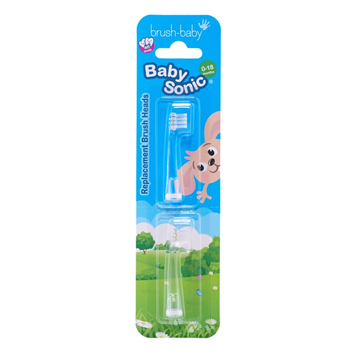 Brush-Baby, Baby Sonic Heads, 0-18 Buwan - 2 Pc (Larawan 3 ng 3)