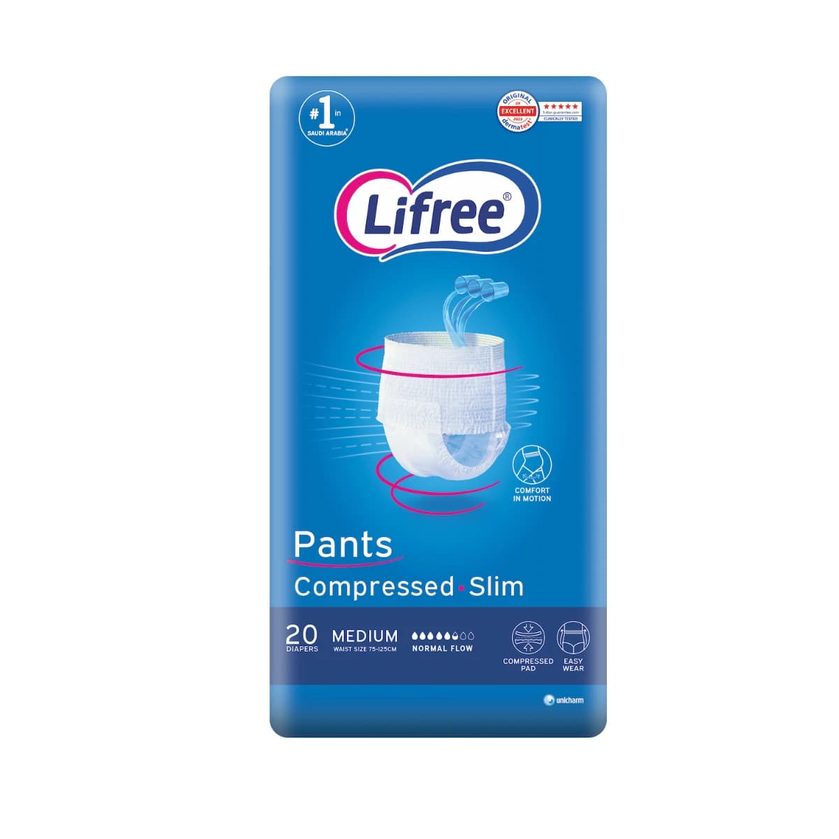 Lifree, Adult Diapers Slim Compressed Medium - 20 Pcs (Image 1 of 1)