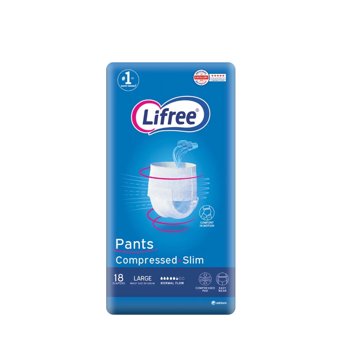 Lifree, Adult Diapers Slim Compressed Large - 18 Pcs (Image 1 of 1)