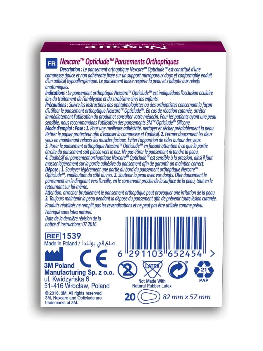 3M, Nexcare Orthoptic Eye Patch Regular Size - 20 Pcs (Image 1 of 2)