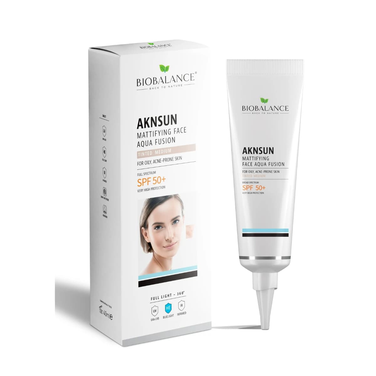 Bio Balance, Aknsun, Tinted Sunscreen, Spf 50+ - 40 Ml (Larawan 1 ng 2)