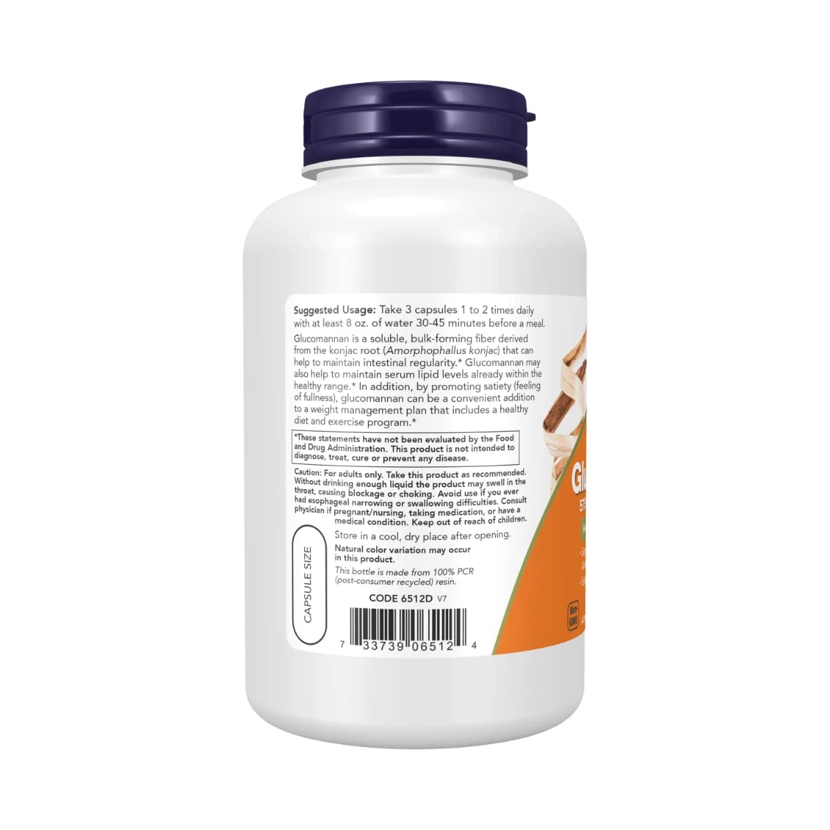 Now, Glucomannan 575 mg, Weight Management - 180 Capsules (Larawan 1 ng 2)