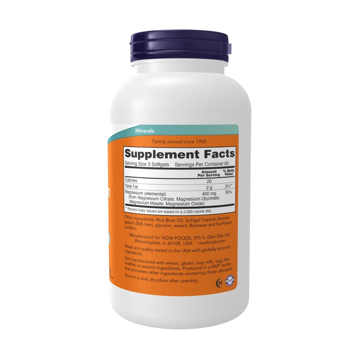 Ngayon, Magnesium Citrate, Suporta sa Nervous System - 180 Capsules (Larawan 1 ng 2)