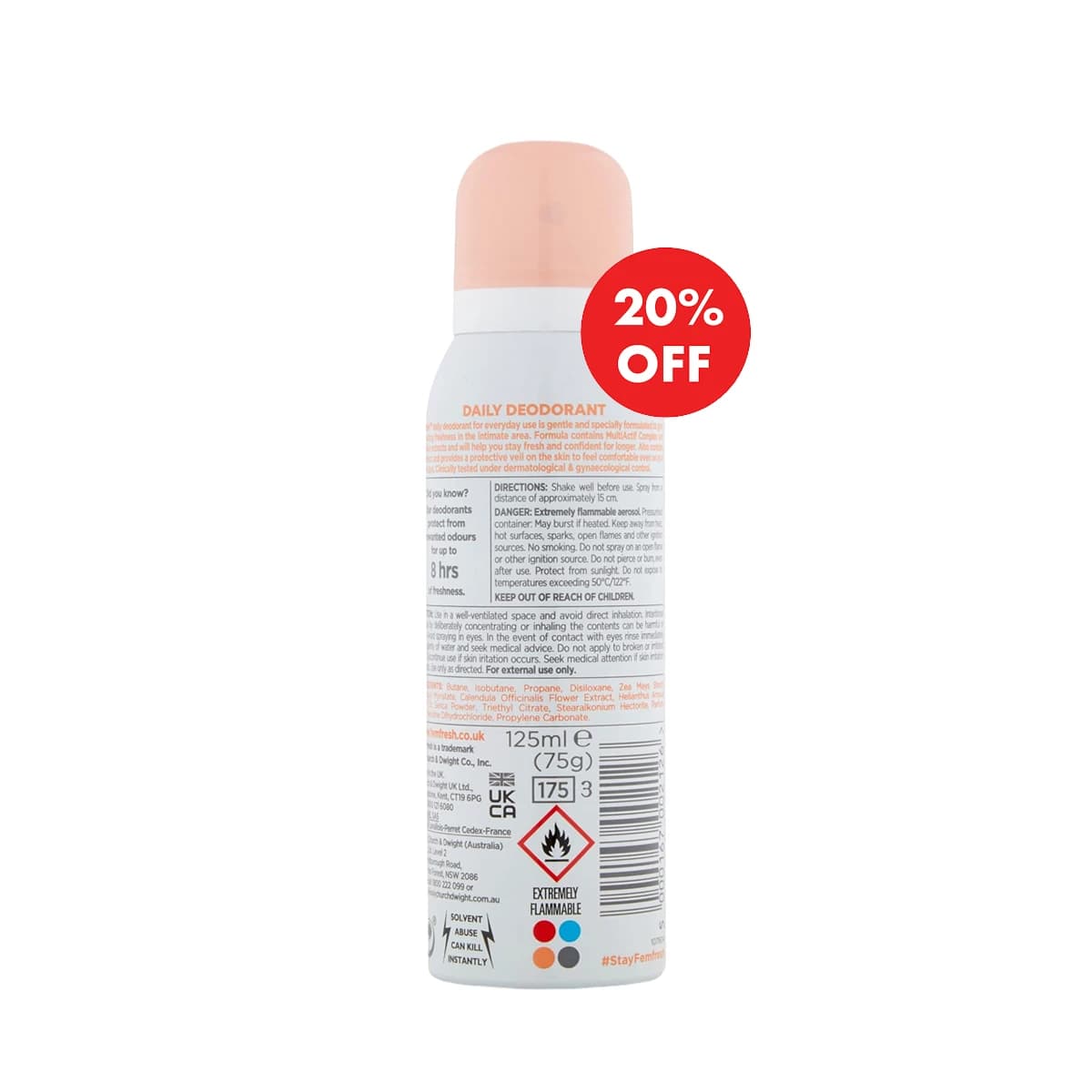 Femfresh, Intimate Deodorant Spray - 125 Ml (Larawan 2 ng 2)
